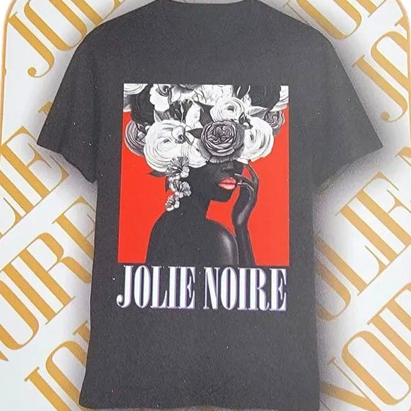 Jolie Noire Medium Women's Black Is Beautiful Graphic Print Short Sleeve Tee - Picture 1 of 11